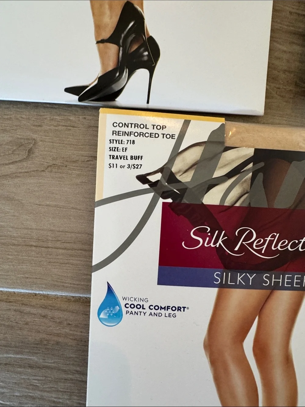 New lot of 3 Hanes Silk Reflexion EF Control Top Pantyhose